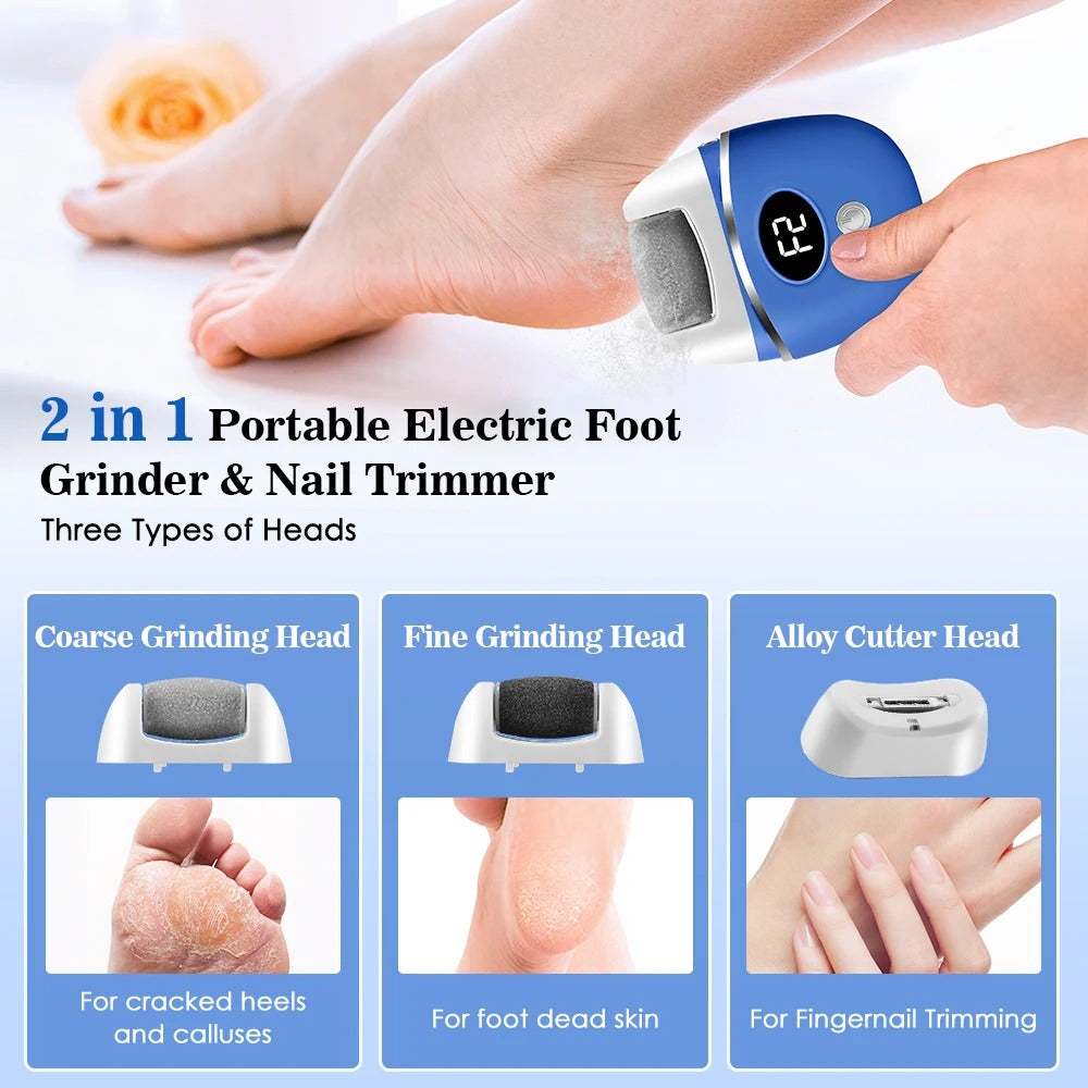 2-in-1 Electric Foot File & Nail Trimmer