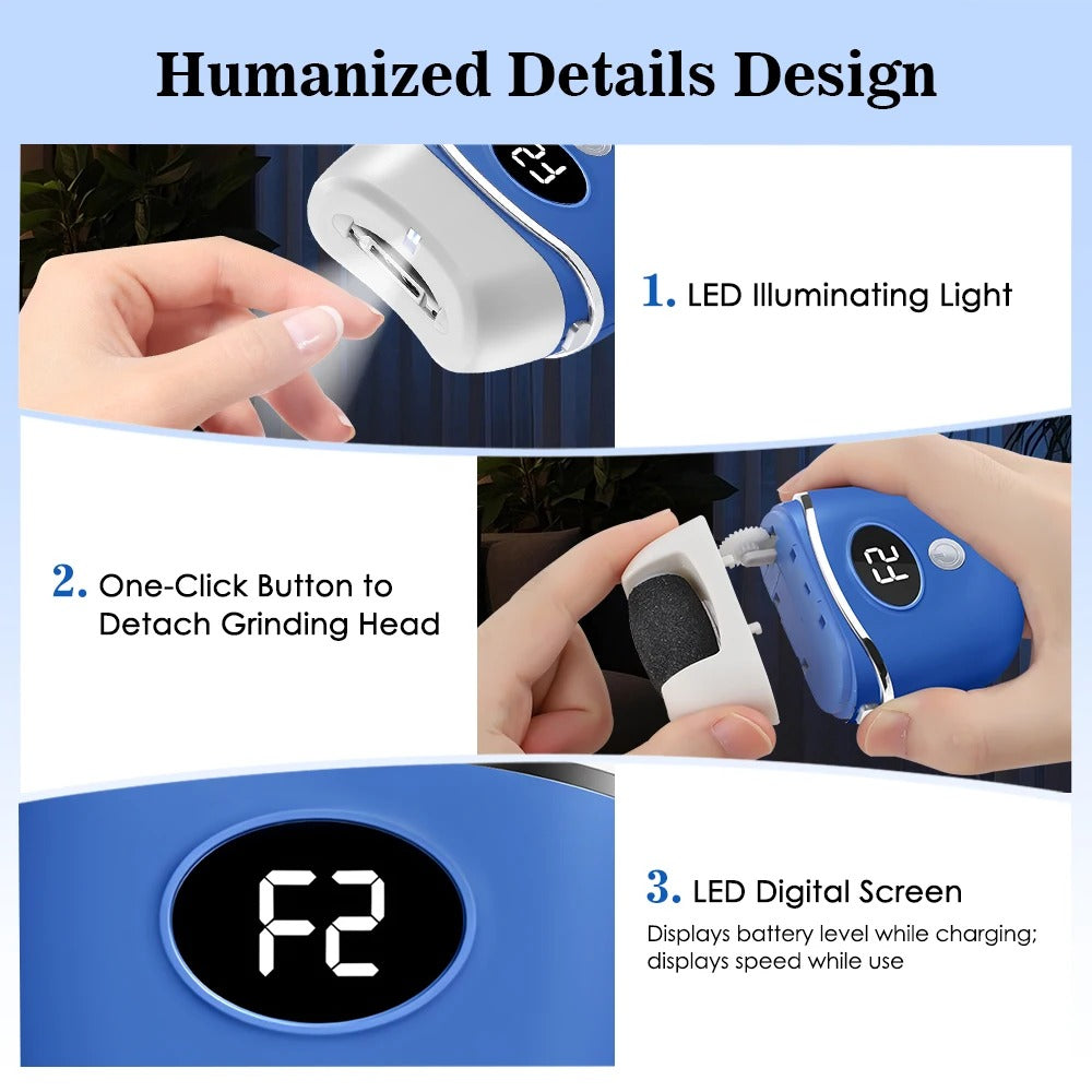 2-in-1 Electric Foot File & Nail Trimmer