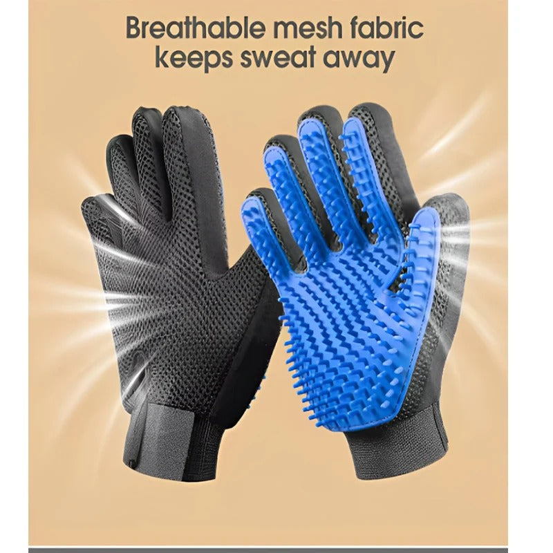 Silicone Pet Grooming Glove – Deshedding & Massage Brush