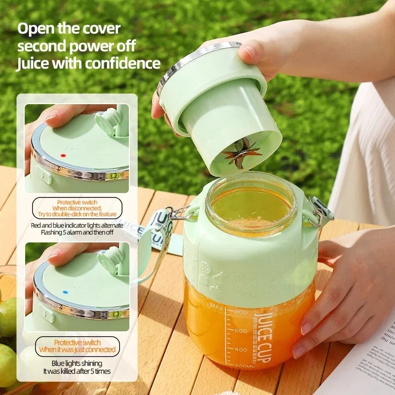 Wireless Portable Fruit Juicer – 800ml
